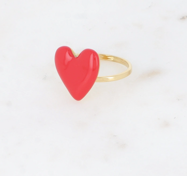 Kastgeluk ring hartje klein
